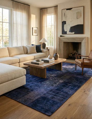 6' 9 x 10' Hand Knotted Ultra Vintage Persian Wool Rug