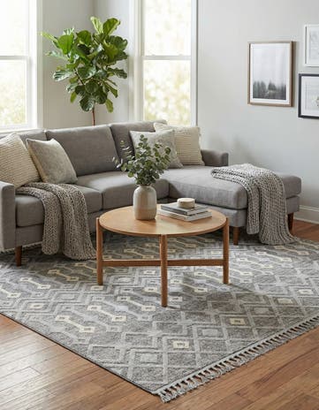 Gray Arlo Square Rug