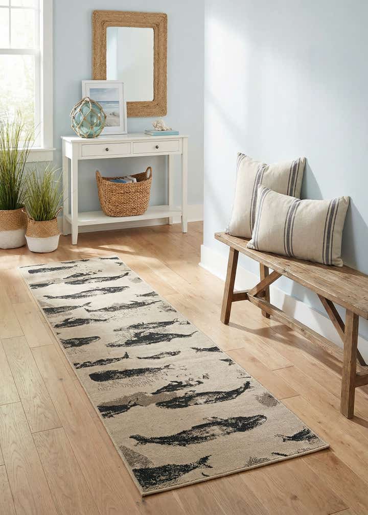 2' x 8' Easy-Clean Coastal Indoor / Outdoor Runner Rug