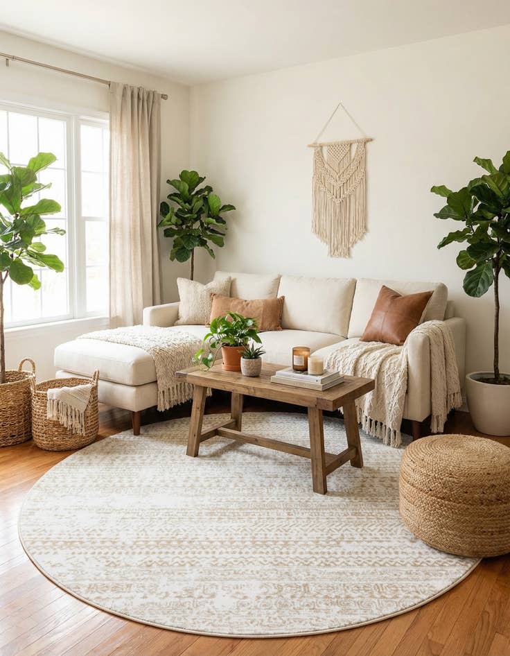 Detail image of 7' 1 x 7' 1 Hermitage Round Rug