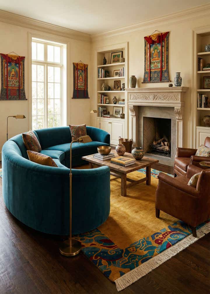 5' 8 x 7' 11 Hand Knotted Nepal Wool Rug