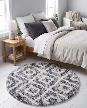  3' 3 x 3' 3 Athena Shag Round Rug