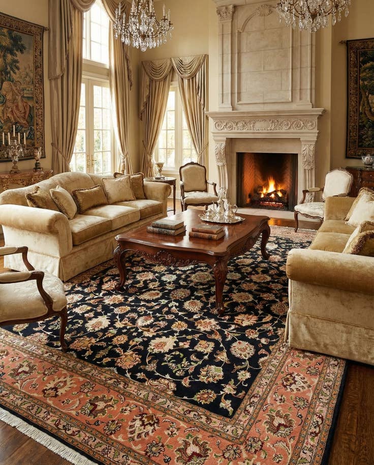 Detail image of 6' 9 x 8' 6 Tabriz Rug