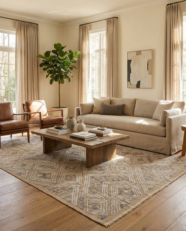 Detail image of 7' 9 x 10' 3 Hand Knotted Darya Wool Rug