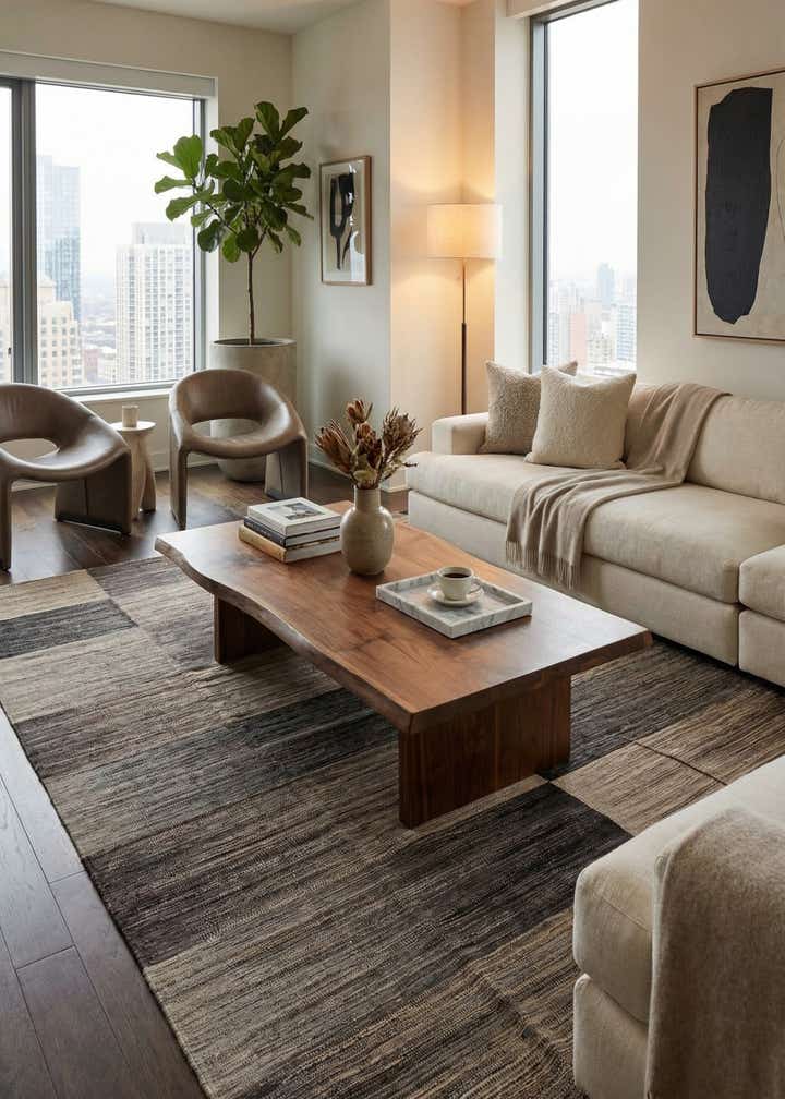 8' 2 x 9' 6 Hand Woven Kilim Modern Wool Rug