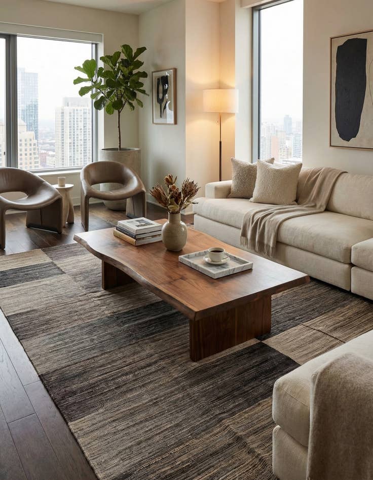 Detail image of 8' 2 x 9' 6  Hand Woven Kilim Modern Wool Rug