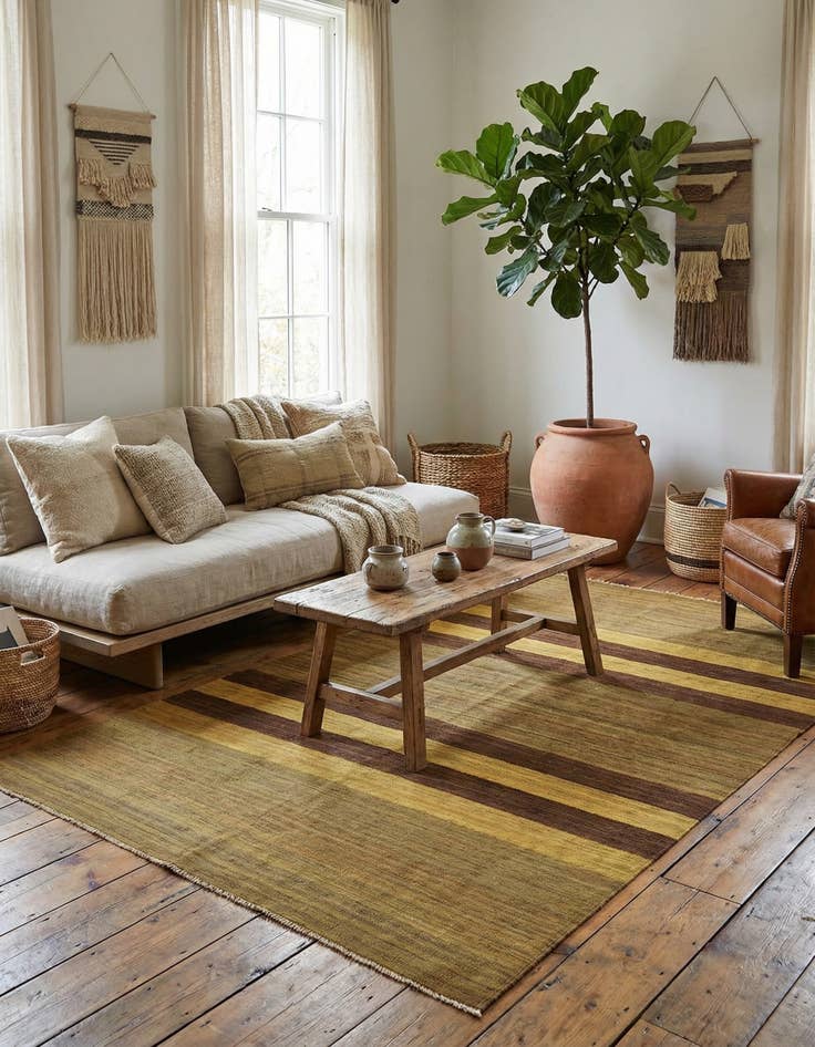 Detail image of 5' x 6' 11  Hand Woven Kilim Afghan Wool Rug