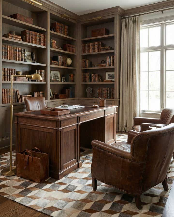 5' 2 x 7' 10 Cowhide - Patchwork Rug