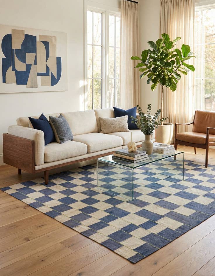 Detail image of  5' 10 x 7' 6  Hand Woven Kilim Modern Wool Rug