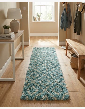 2' x 6' Trellis Shag Runner Rug