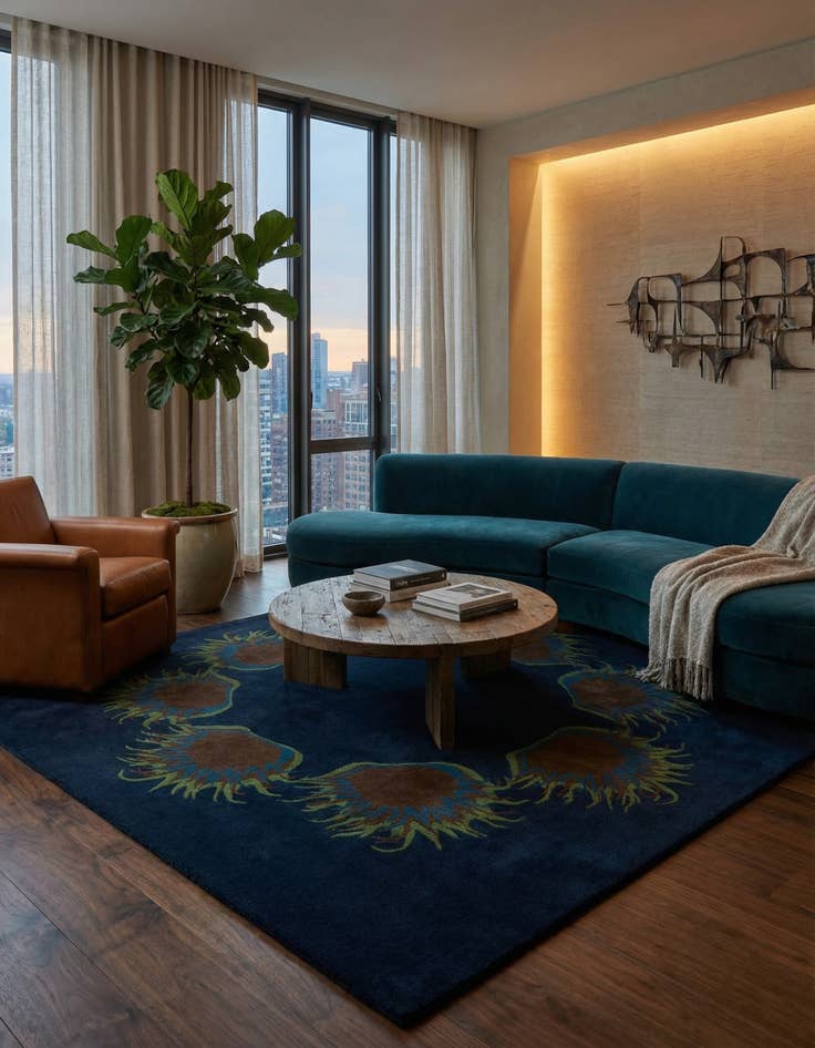 Detail image of 7' 7 x 7' 7 Luna Square Rug