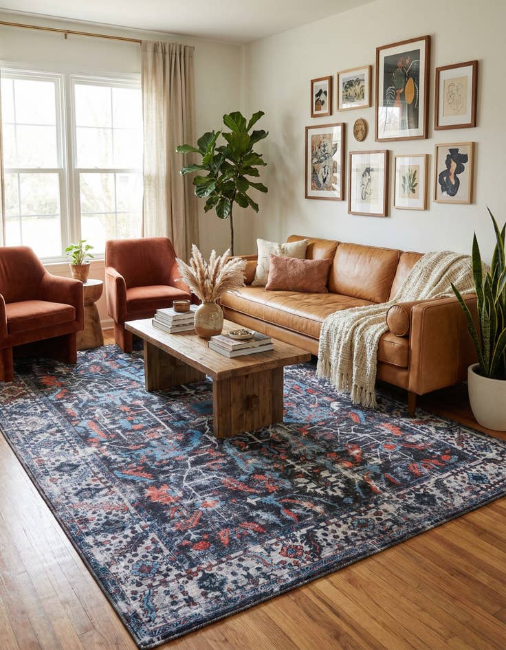 Detail image of 6' x 9'  Washable Mangata Rug