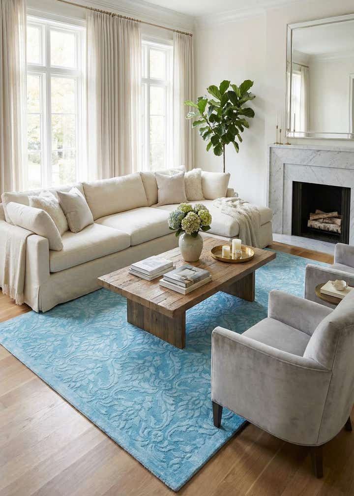 5' 9 x 7' 11 Hand Knotted Darya Wool Rug