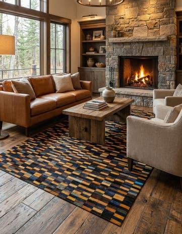 5' x 8' 1 Cowhide - Patchwork Rug
