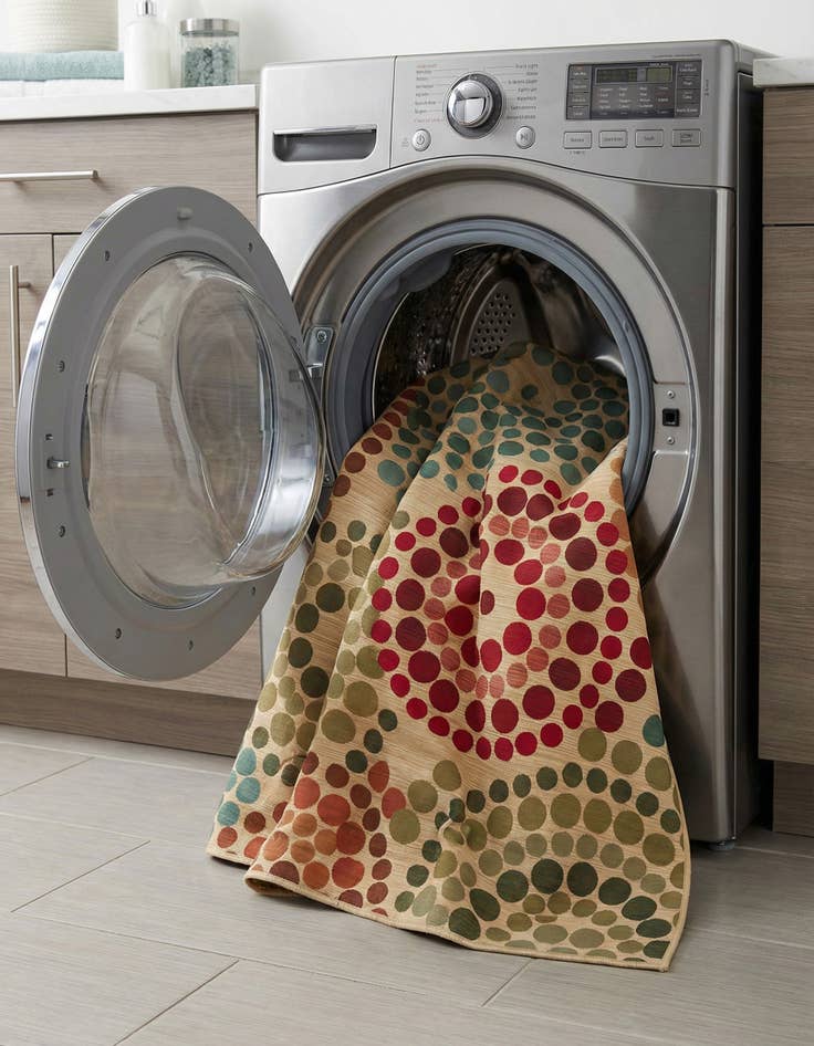 Detail image of 7' 10 x 7' 10  Washable Modern Indoor / Outdoor Square Rug