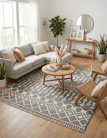 Charcoal Arlo Square Rug