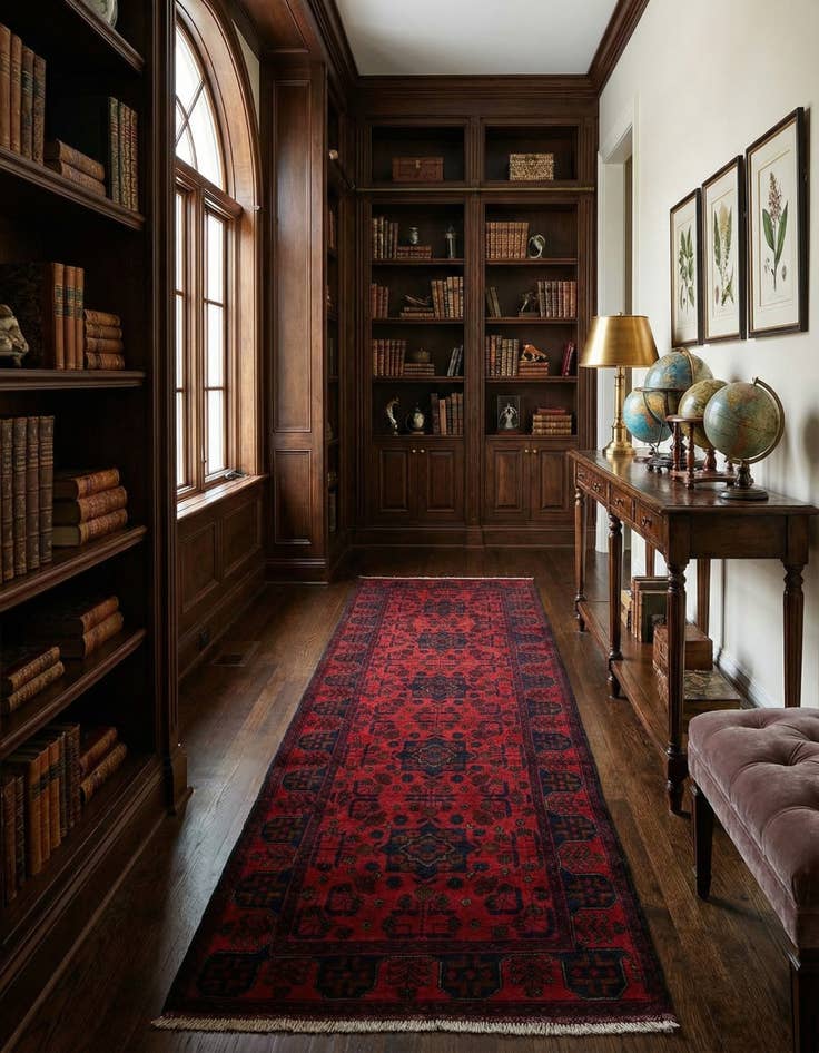 Detail image of 2' 8 x 9' 7  Hand Knotted Khal Mohammadi Wool Runner Rug