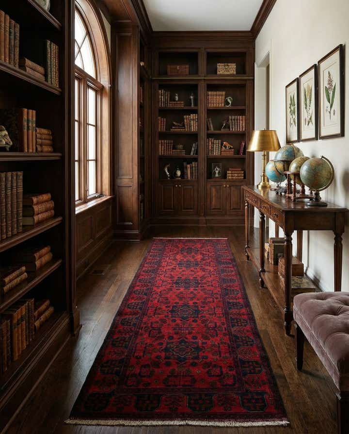 2' 8 x 9' 7 Hand Knotted Khal Mohammadi Wool Runner Rug