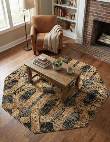 5' 3 x 5' 3 Saturn Octagon Rug