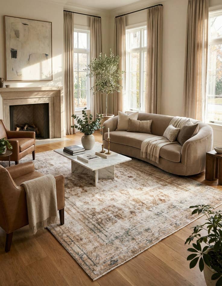 Detail image of 9' 9 x 13' 3  Hand Knotted Ultra Vintage Persian Wool Rug