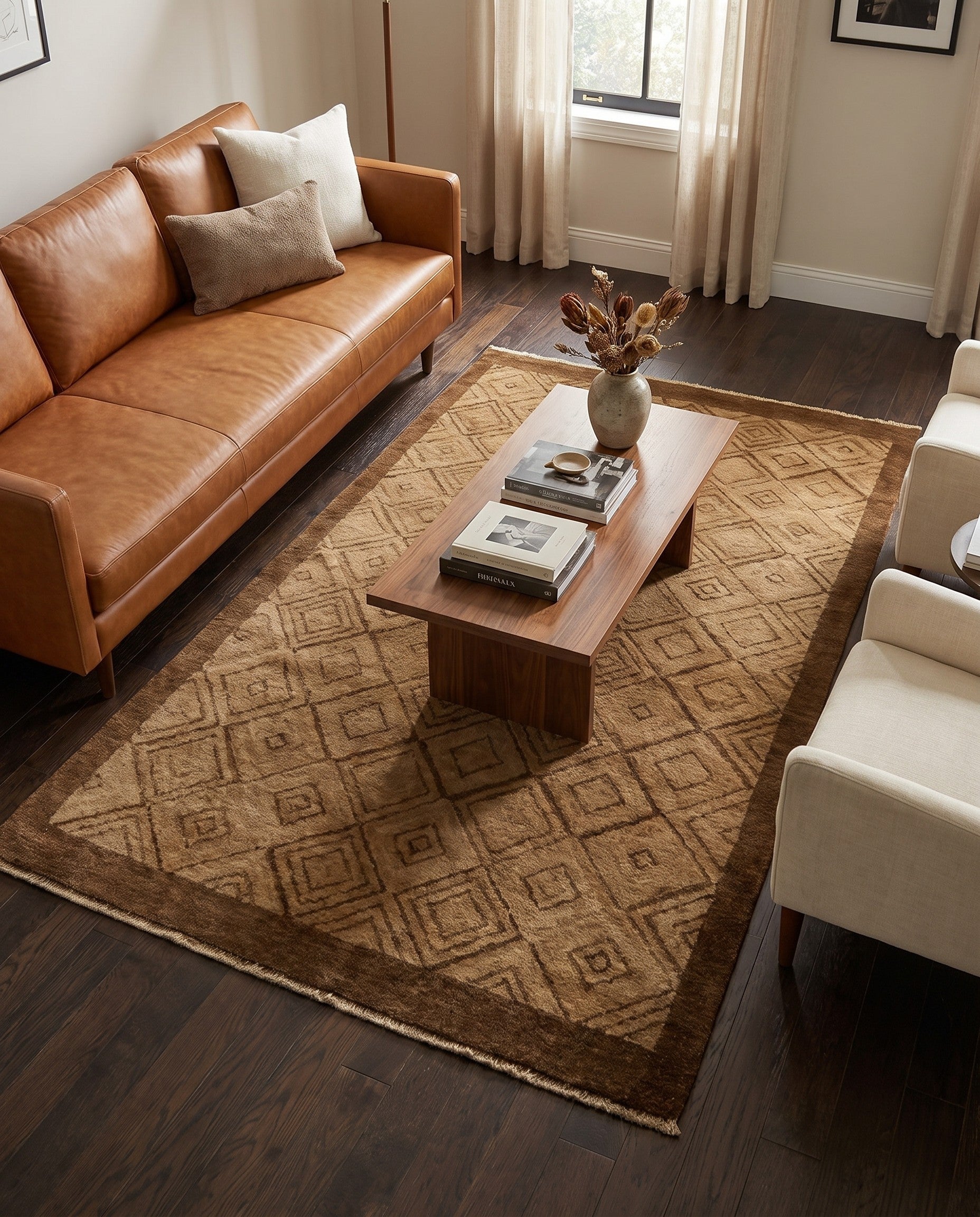 4' 7 x 6' 4 Hand Knotted Modern Ziegler Wool Rug