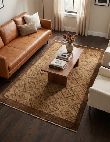 4' 7 x 6' 4 Hand Knotted Modern Ziegler Wool Rug