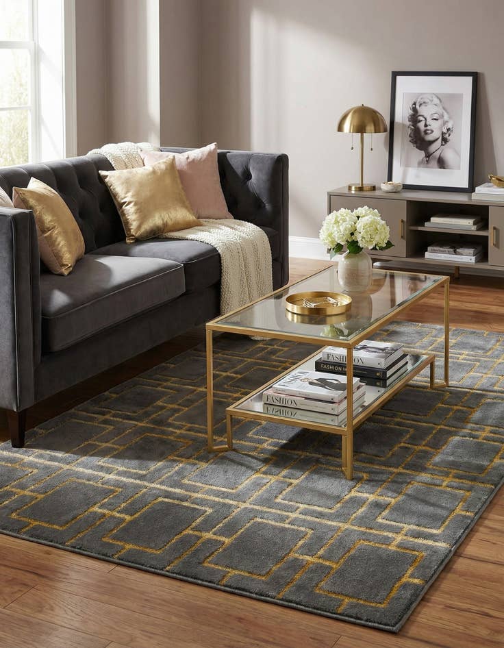 Detail image of  4' x 6'  Marilyn Monroe™ Glam Deco Rug