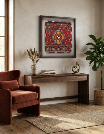 1' 6 x 1' 7 Textile Wall Art Square Rug
