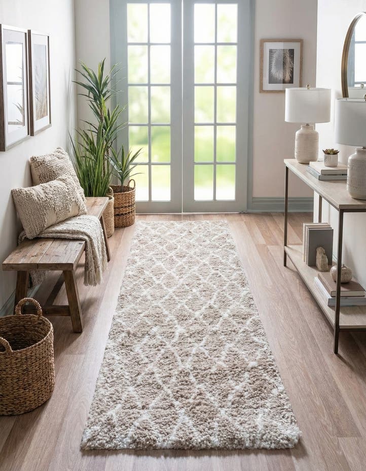 2' 7 x 10' Moroccan Shag Runner Rug