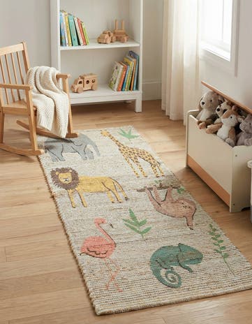 2' x 6' 1 Hand Woven Chenille Jute Runner Rug