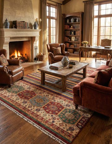 6' 9 x 9' 9 Hand Knotted Ariana Ziegler Rug