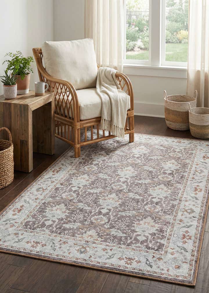 4' 1 x 6' 1 Washable Timeless Rug