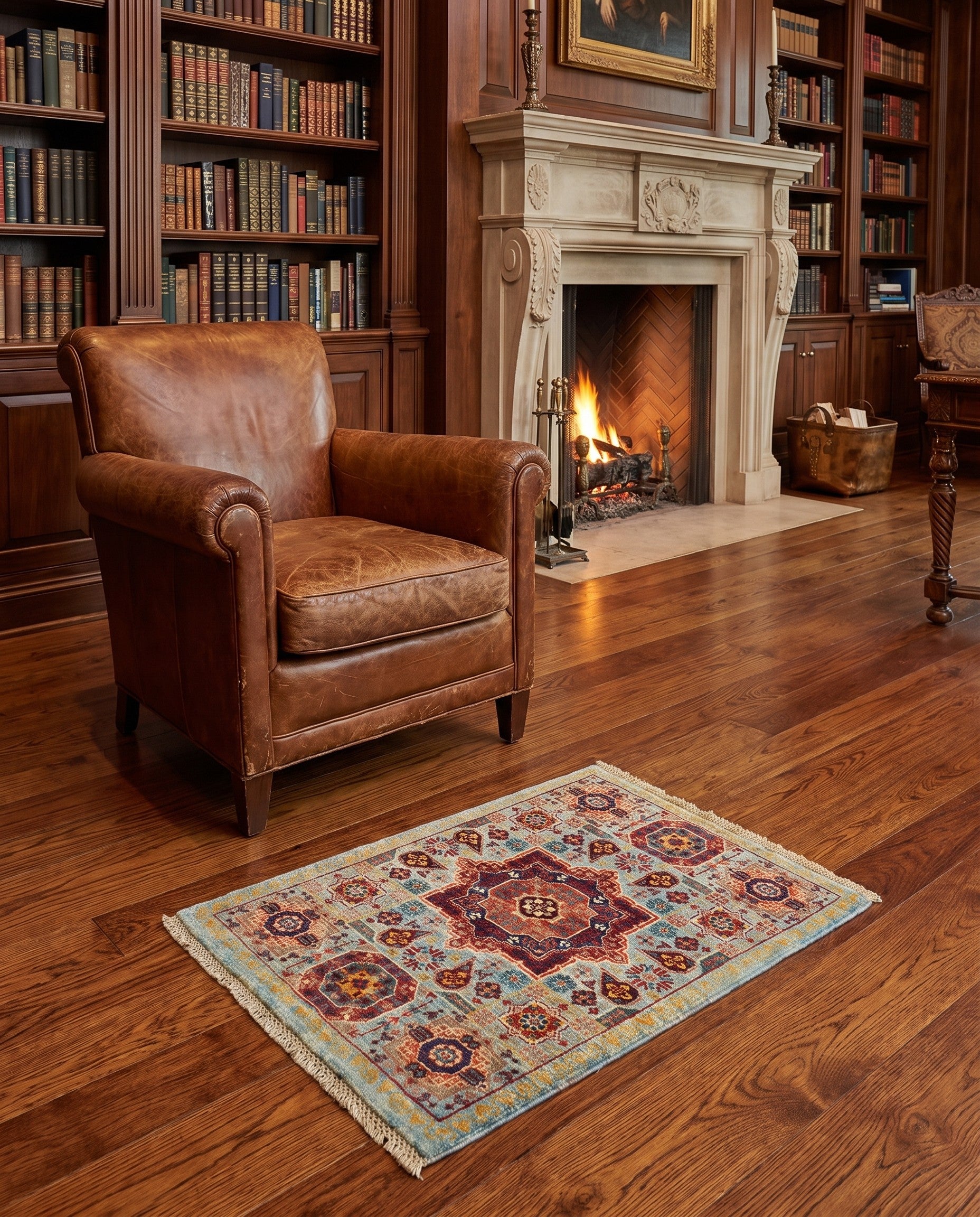 2' 2 x 2' 11 Hand Knotted Mamluk Ziegler Rug