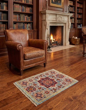 2' 2 x 2' 11 Hand Knotted Mamluk Ziegler Rug