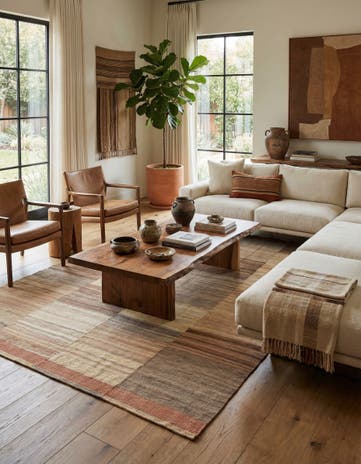 6' 11 x 9' 1 Hand Knotted Baneh Kilim Persian Rug