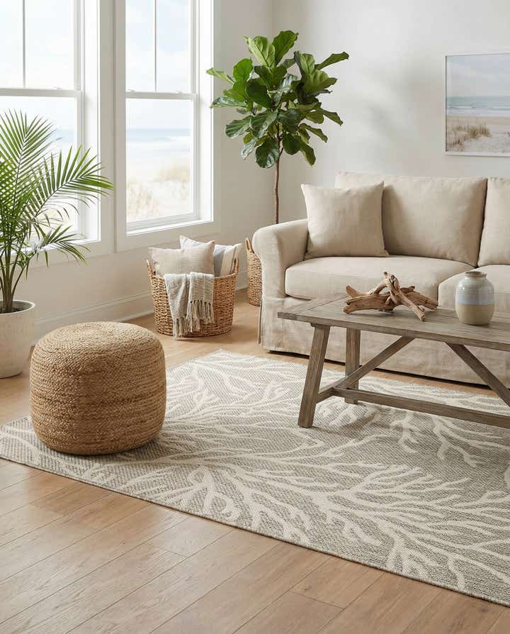 4' x 6' Easy-Clean Coastal Indoor / Outdoor Rug