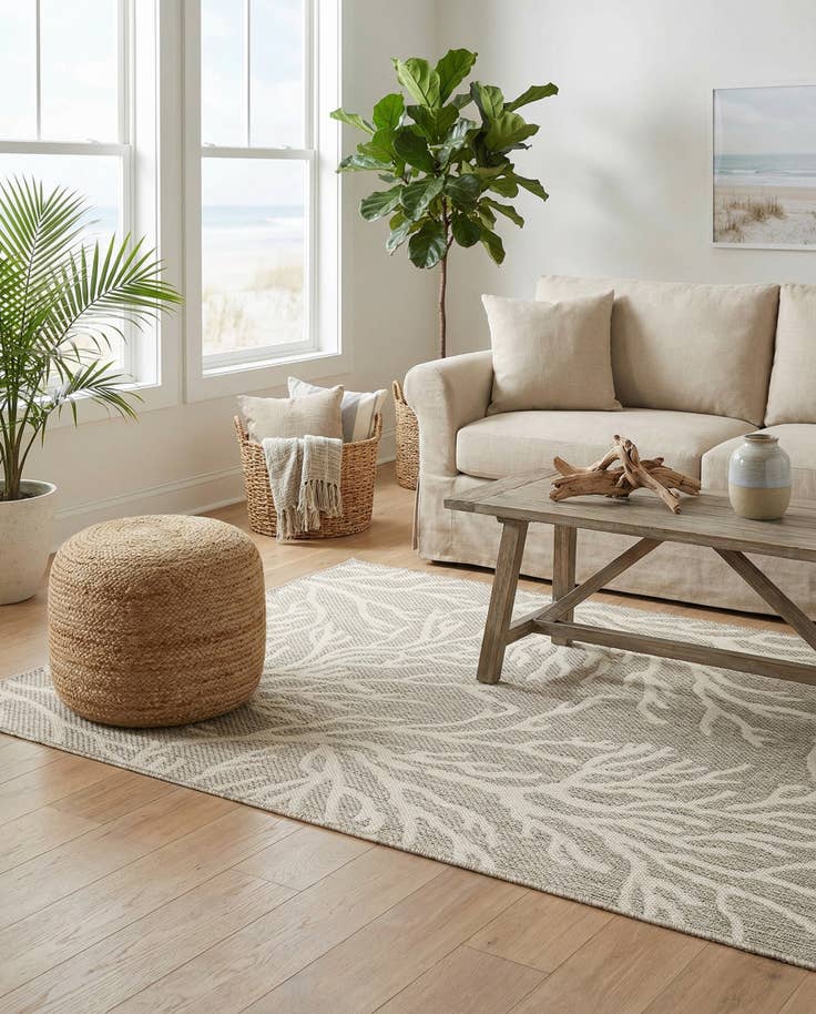 Detail image of 4' x 6' Easy-Clean Coastal Indoor / Outdoor Rug