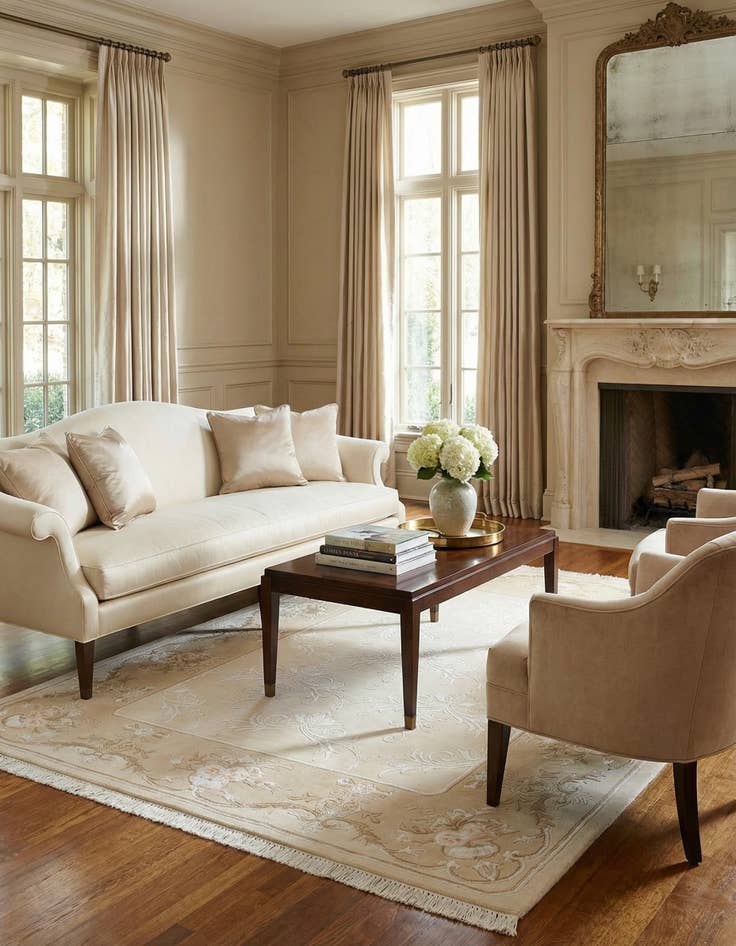 Detail image of 6' 1 x 7' 10  Hand Knotted Darya Rug