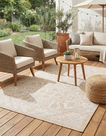 7' x 10' Easy-Clean Aztec Indoor / Outdoor Rug