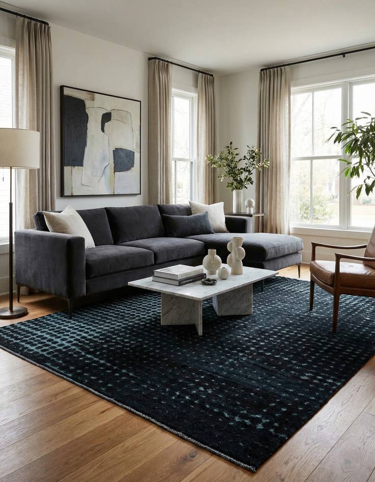 Detail image of 7' 10 x 10' 6  Hand Knotted Darya Wool Rug