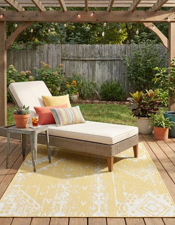 4' x 6' Easy-Clean Bohemian Indoor / Outdoor Rug
