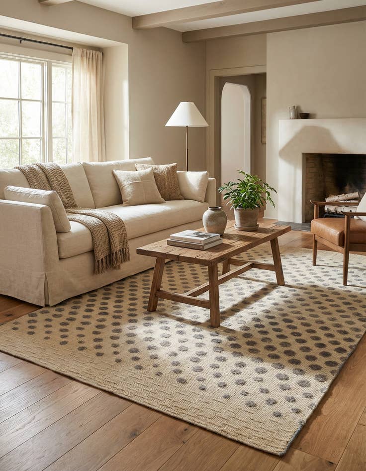 Detail image of 4' 9 x 6' 8  Hand Knotted Darya Wool Rug