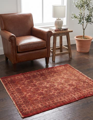 3' 3 x 3' 9 Hand Knotted Ultra Vintage Persian Wool Rug