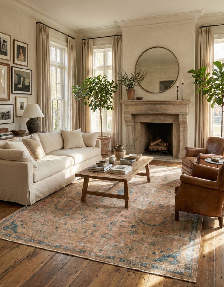 Detail image of  7' 1 x 10' 2  Hand Knotted Ultra Vintage Persian Wool Rug