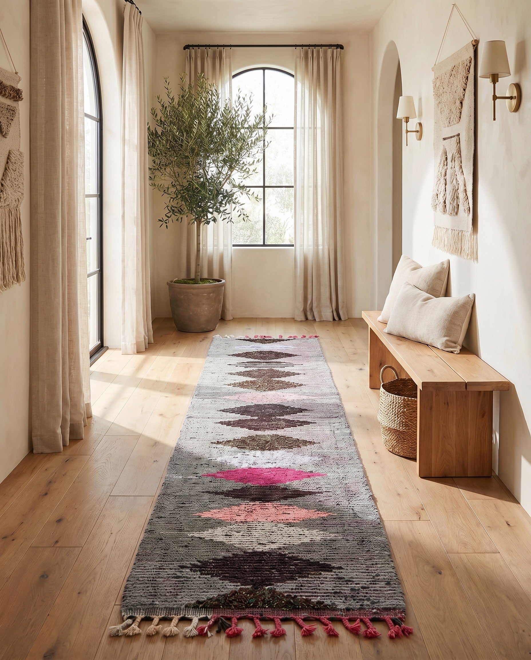 2' 7 x 15' 1 Hand Knotted Moroccan Wool Runner Rug