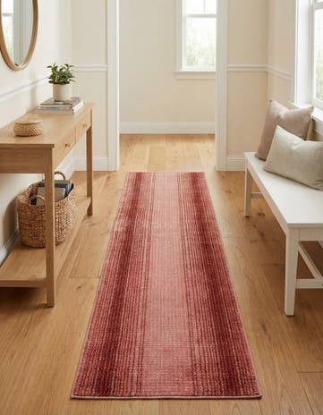 Rusty Pink Rose Gemstone Runner Rug
