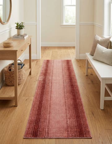 Rusty Pink Rose Gemstone Runner Rug