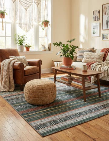 7' 10 x 7' 10 Washable Yara Square Rug