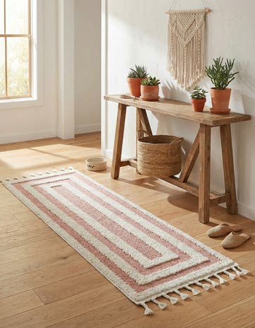 Pink Boho Runner Rug