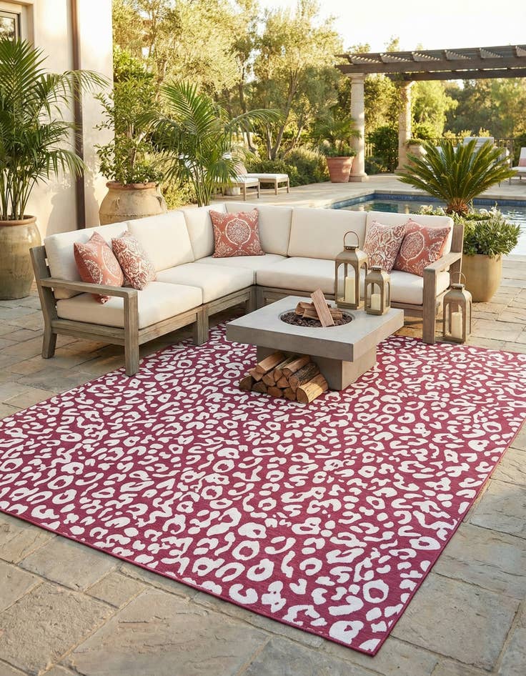 Detail image of  13' x 13'  Washable Safari Indoor / Outdoor Square Rug